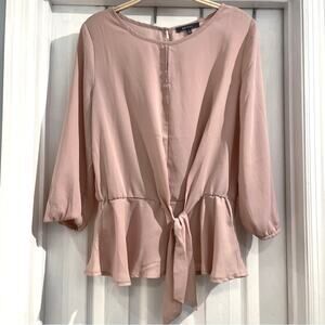 BeCool Women’s Blush Pink 3/4 Sleeve Blouse Sz Medium